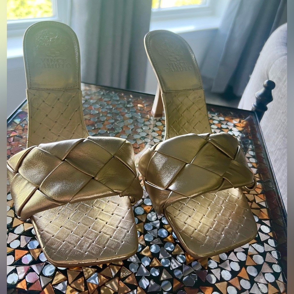 Vince Camuto Gold Elegant Heels